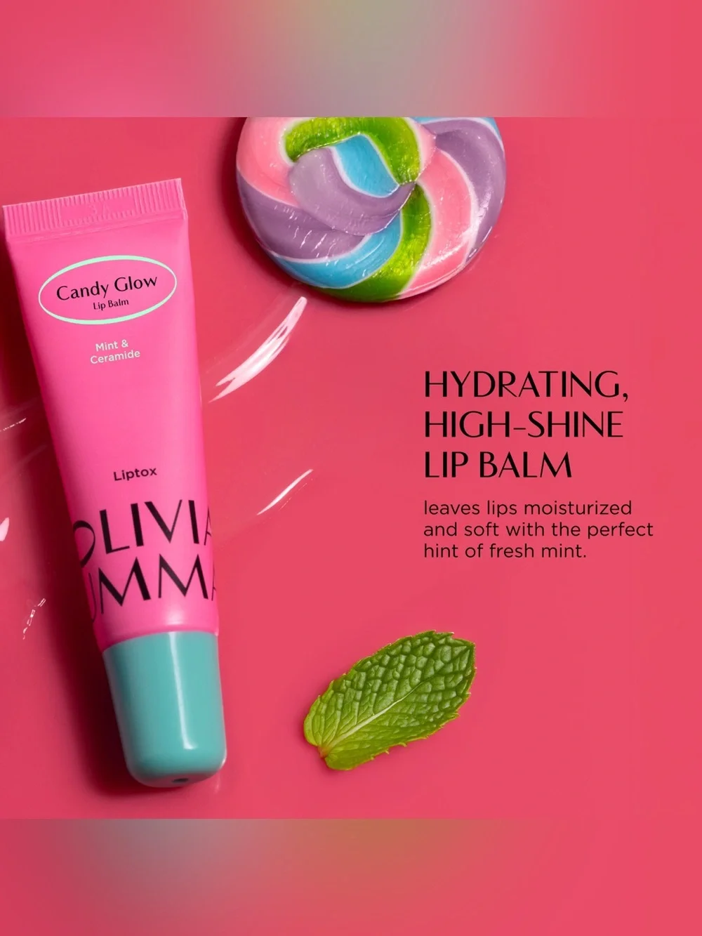 Olivia Umma Duo Candy Glow Lip Balm Mini Size in Guava and Mint NIB